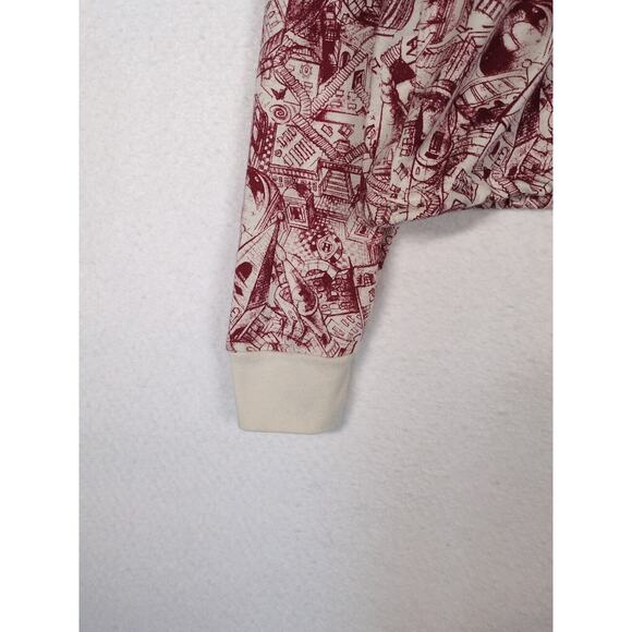 Harry Potter Hogwarts Sketch Cinch Waist Sweat Shirt Size L - Picture 7 of 12
